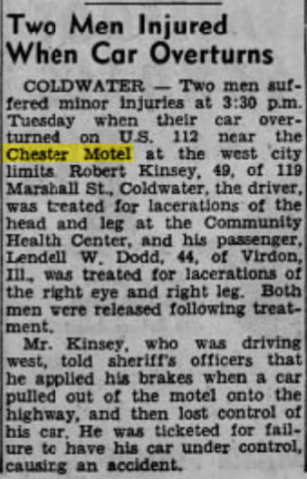 Chester Motel (Econolodge) - 1955 Auto Wreck Out Front (newer photo)